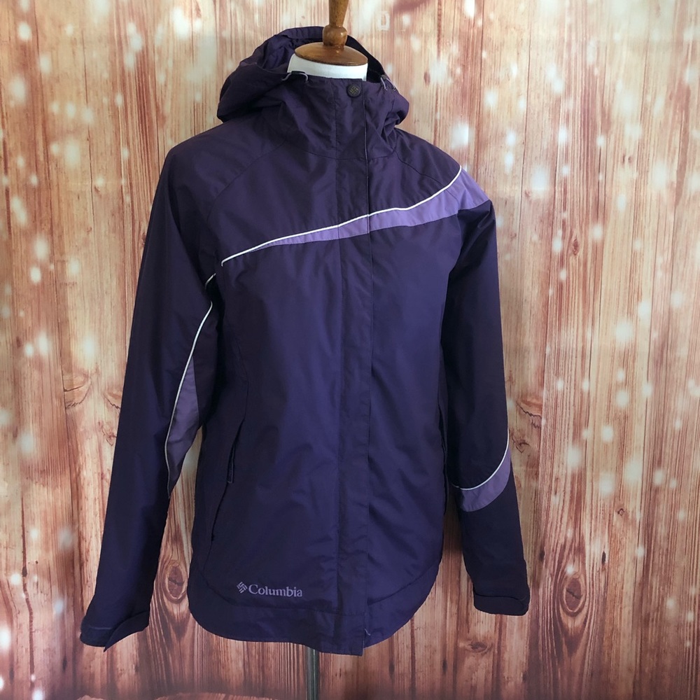 Columbia Women's Purple Hooded Shell Jacket size # M